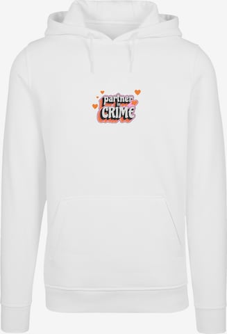 Sweat-shirt 'Partner In Crime Valentinstag Partner Design' F4NT4STIC en blanc : devant