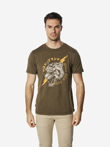 KOROSHI Shirt in Bruin: voorkant