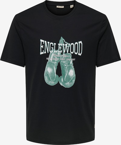 Marškinėliai 'ONSBRON' iš Only & Sons, spalva – nefrito spalva / juoda / balta, Prekių apžvalga