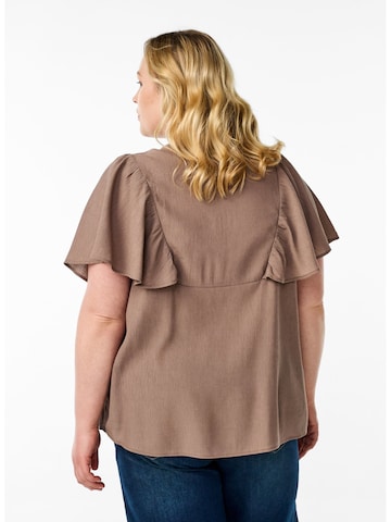 Chemisier 'MKAVIA' Zizzi en marron