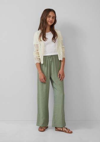 s.Oliver - Pierna ancha Pantalón en verde