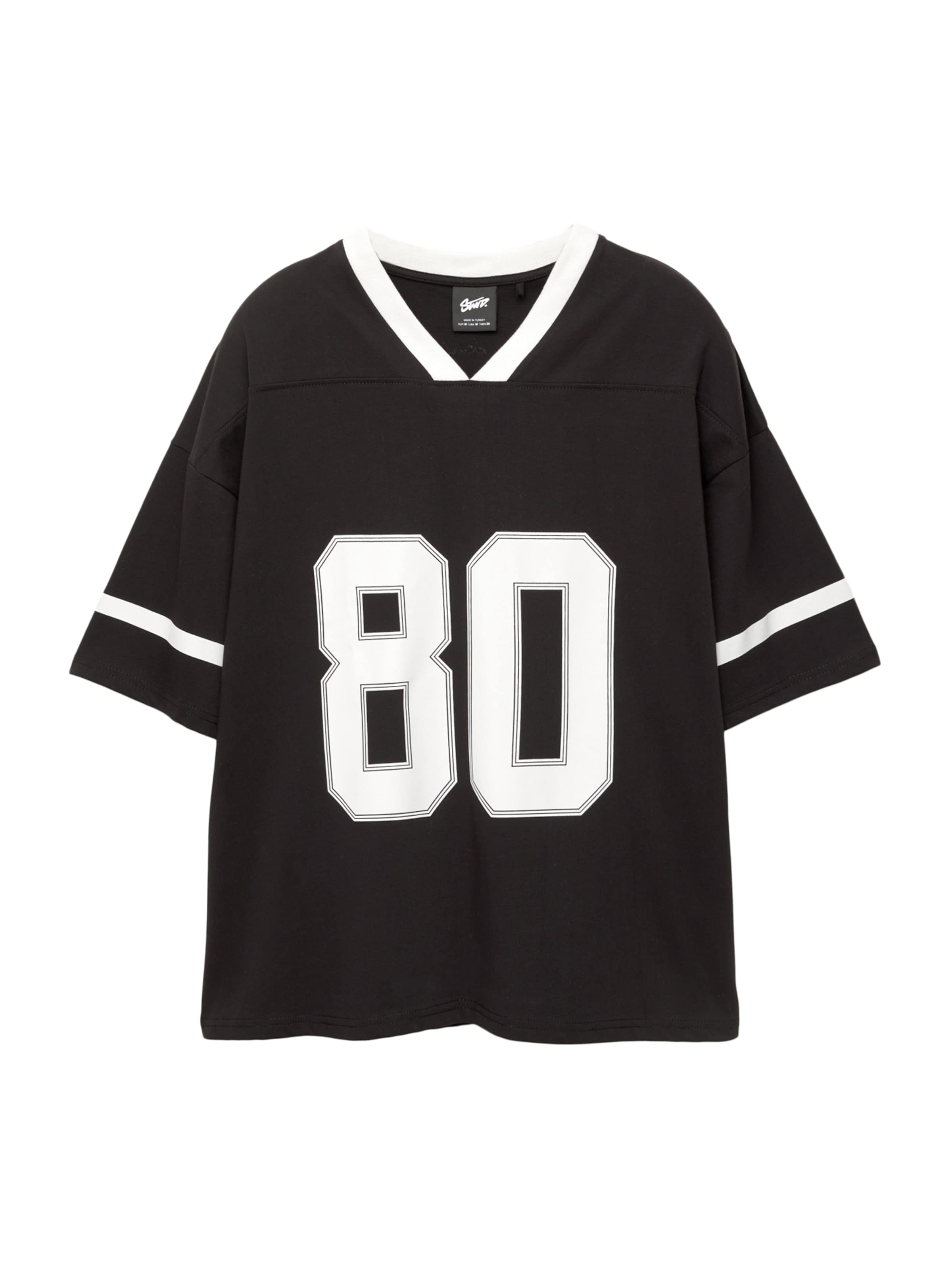 Pull&Bear Tričko 'STWD PREPPY SPORT 03' - Čierna: predná strana