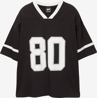 Pull&Bear Paita 'STWD PREPPY SPORT 03' värissä musta / valkoinen, Tuotenäkymä