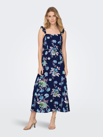 ONLY Letní šaty 'ZORA' – modrá: přední strana