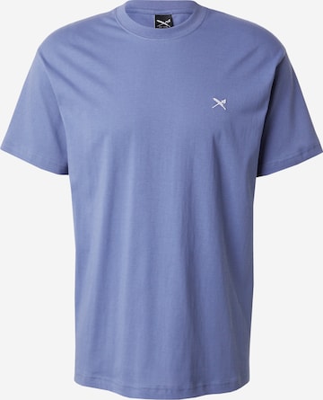 T-Shirt Iriedaily en bleu : devant