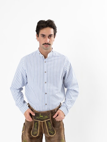HerzSticht Trachtenshirt 'Geigelstein'‌‌‌‌‌‌‌‌ in Blau