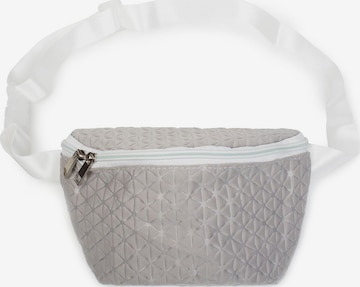 styleBREAKER Gürteltasche 'Bauchtasche geometrische Prägung, Gürteltasche' in Grau: Vorderseite