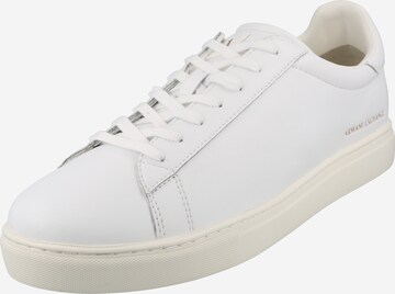 ARMANI EXCHANGE Platform trainers in White: front