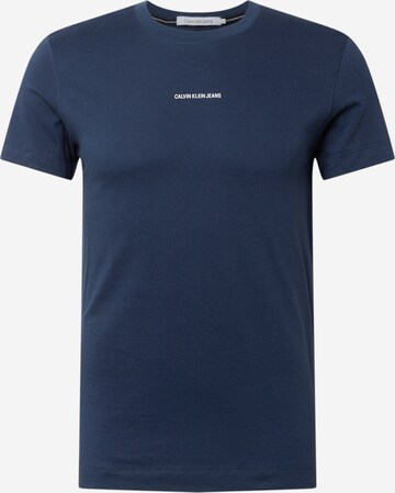 T-Shirt Calvin Klein Jeans en bleu : devant