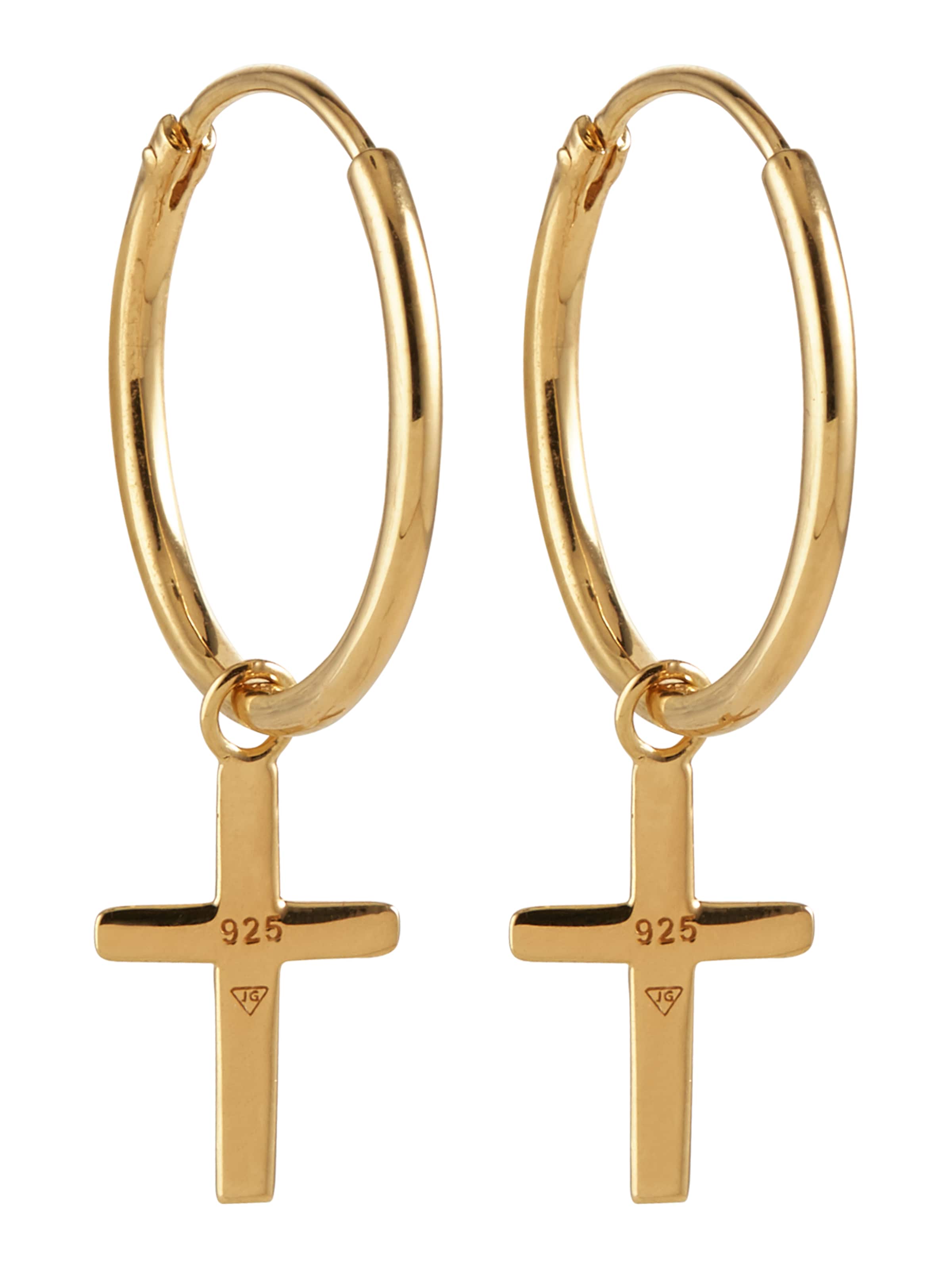 ELLI Náušnice 'Kreuz' - Zlatá