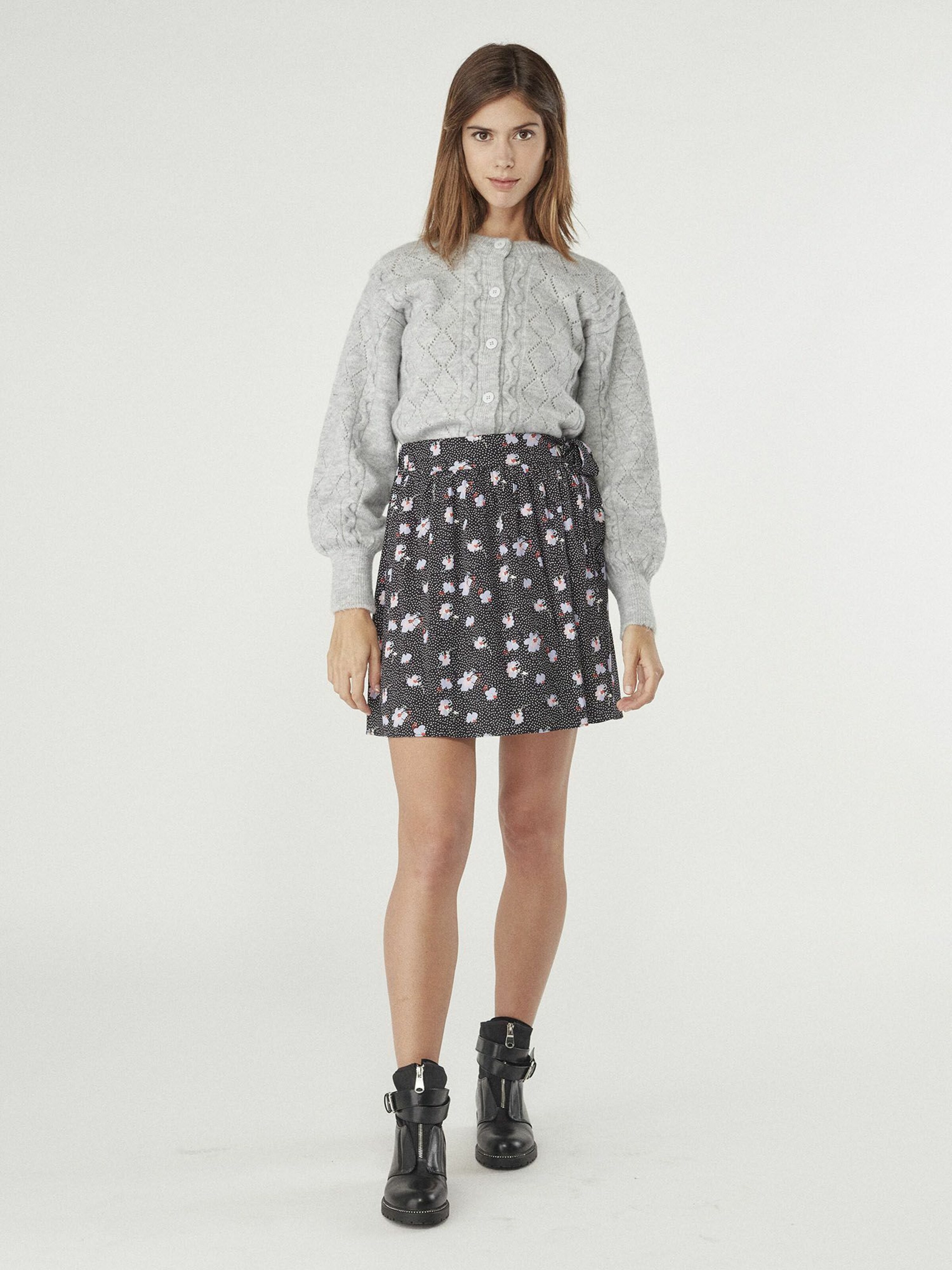 Frauen Pullover & Strick NAF NAF Strickjacke ' Mily ' in Grau - NN35212 Frauen Pullover & Strick NAF NAF Strickjacke ' Mily ' in Grau - NN35212