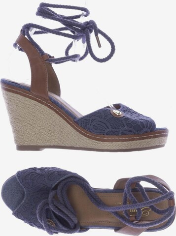 TOM TAILOR Sandals & High-Heeled Sandals in 39 in Blue: front