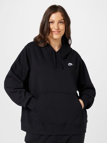 Nike Sportswear Sweatshirt in Zwart: voorkant