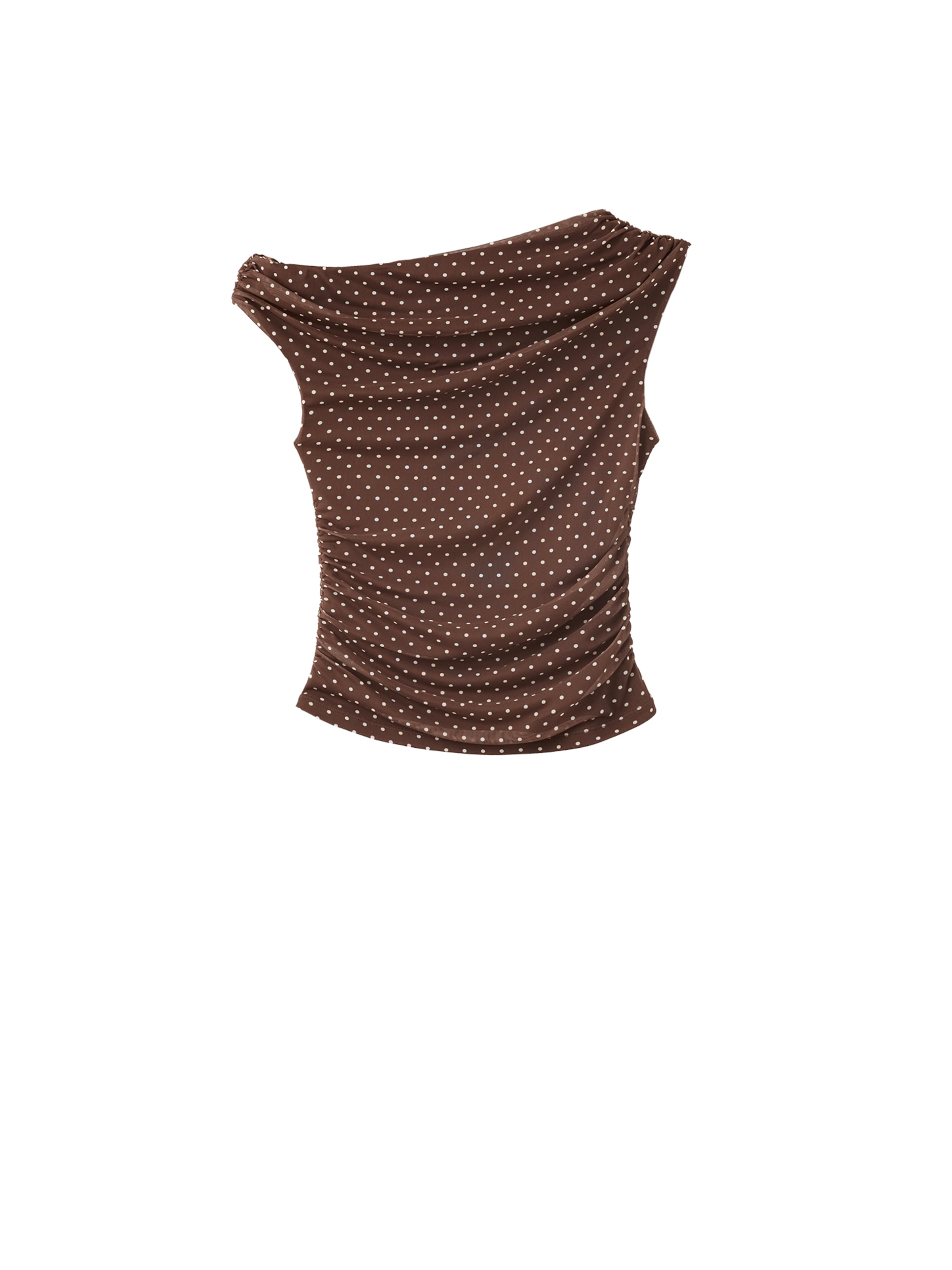 barna / fehér MANGO Top 'TOPI' - XS, Termék nézet