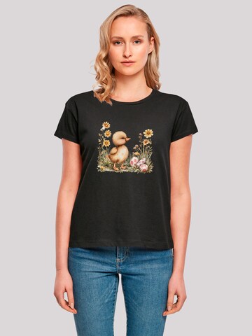 F4NT4STIC Shirt 'Niedliche Enten Ostereier' in Zwart: voorkant
