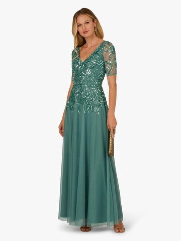 Adrianna Papell Evening Dress 'Beaded Mesh' in Green