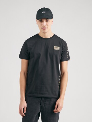 ALPHA INDUSTRIES Shirt in Black: front