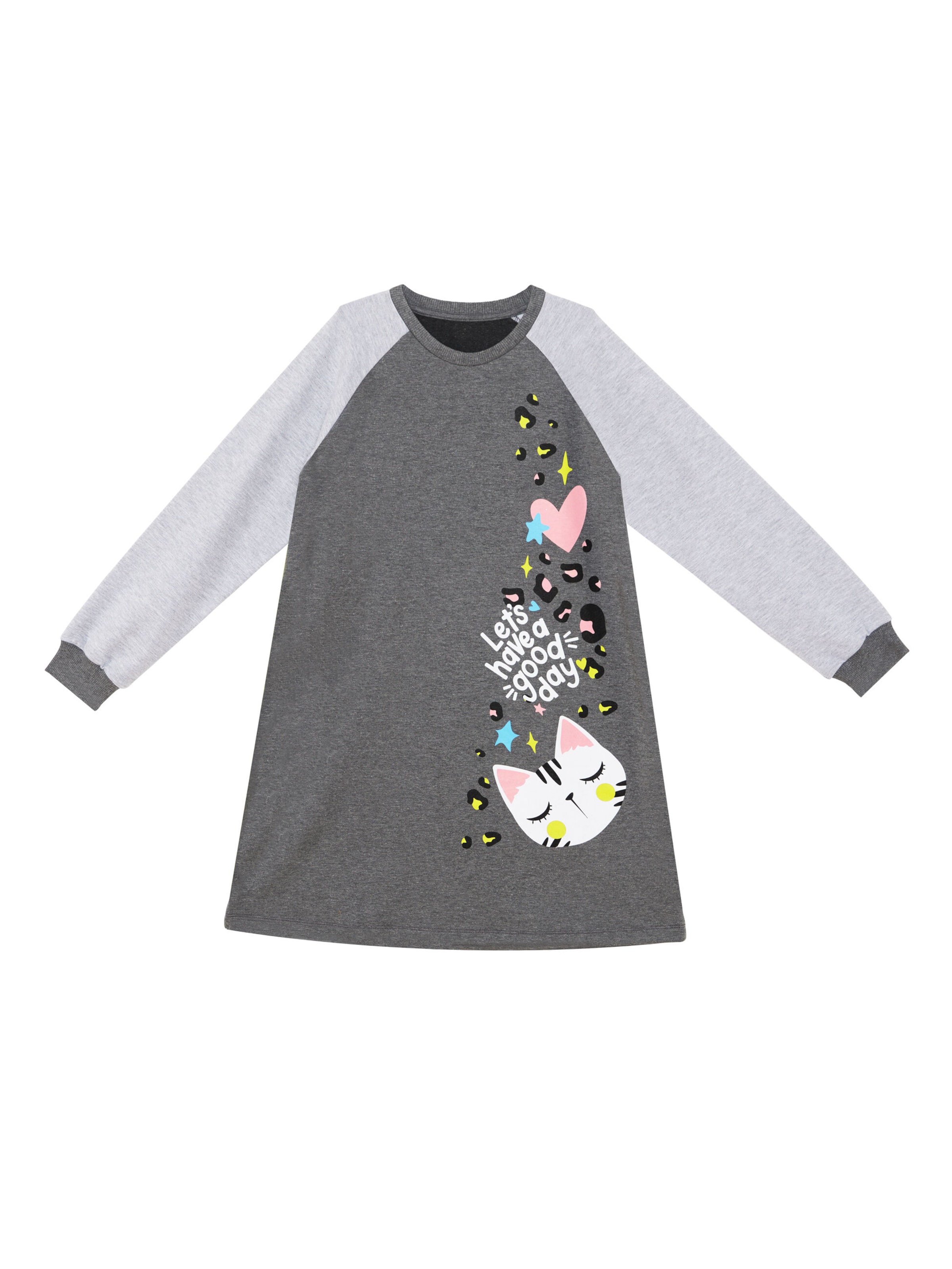 Abito 'Wild Cat' di Denokids in grigio: frontale