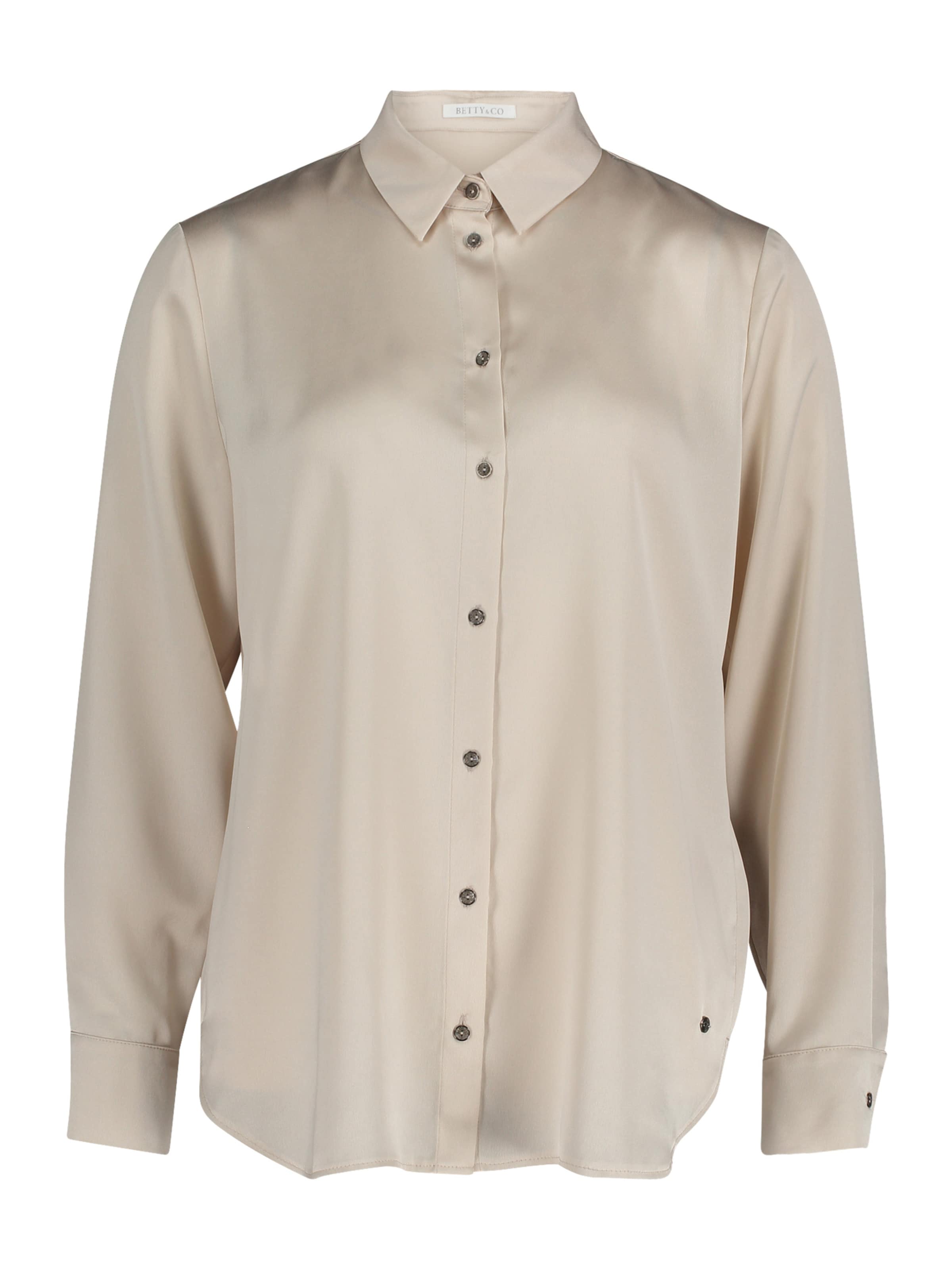 Betty & Co Hemdbluse langarm in Beige: Vorderseite