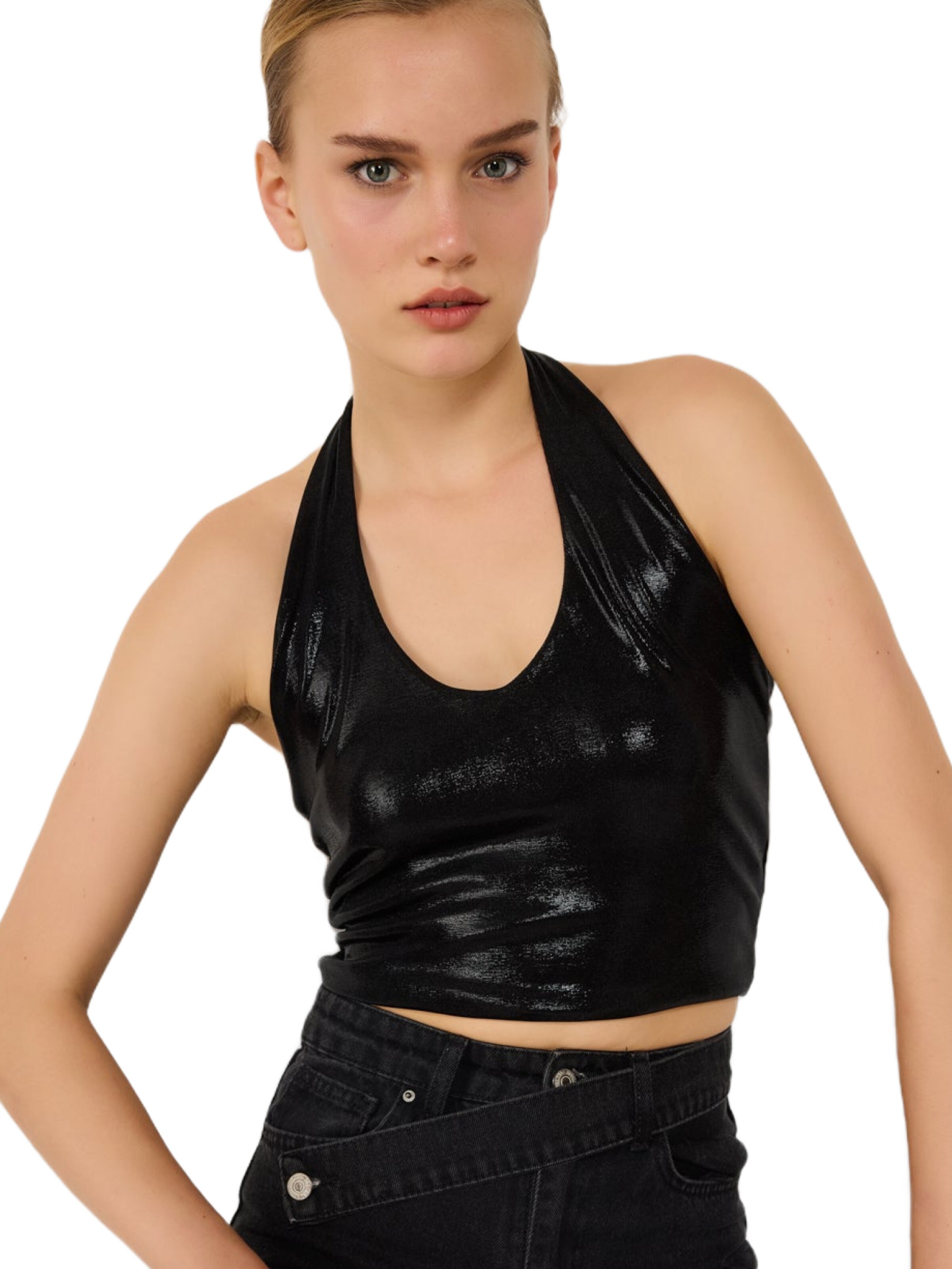 No Matter What Top in Schwarz