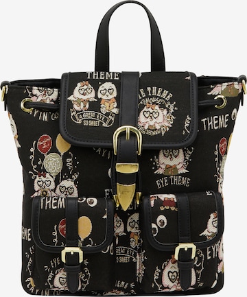 MYMO Reppu 'Pop Eyetheme' värissä musta: etupuoli