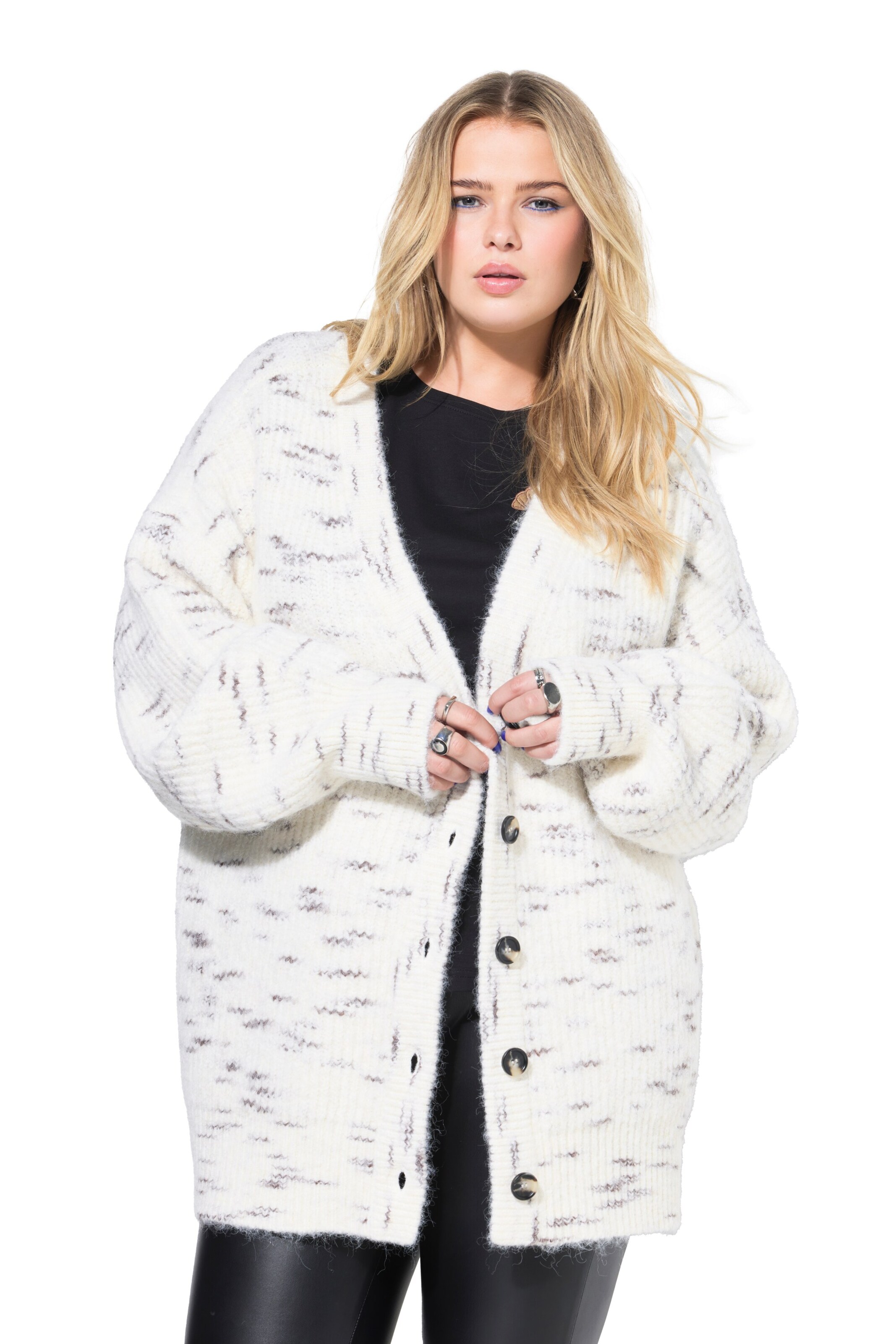 Studio Untold Oversized vest in Wit: voorkant
