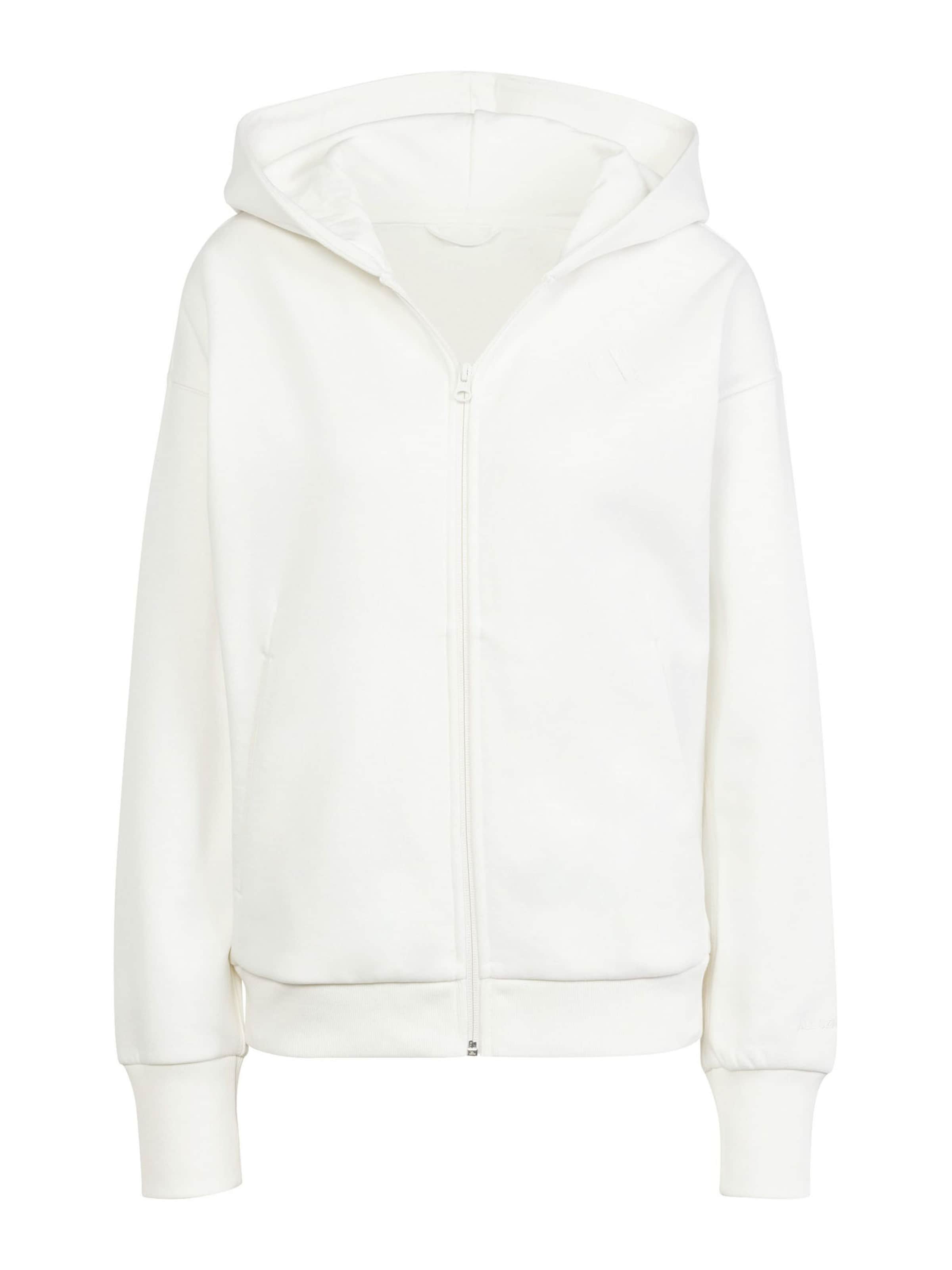 Bluză cu fermoar sport 'ALL SZN' de la ADIDAS SPORTSWEAR pe alb: față