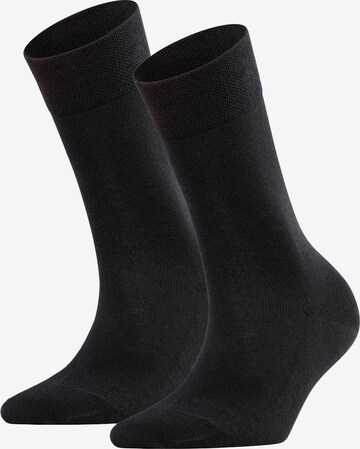 FALKE Socks in Black: front