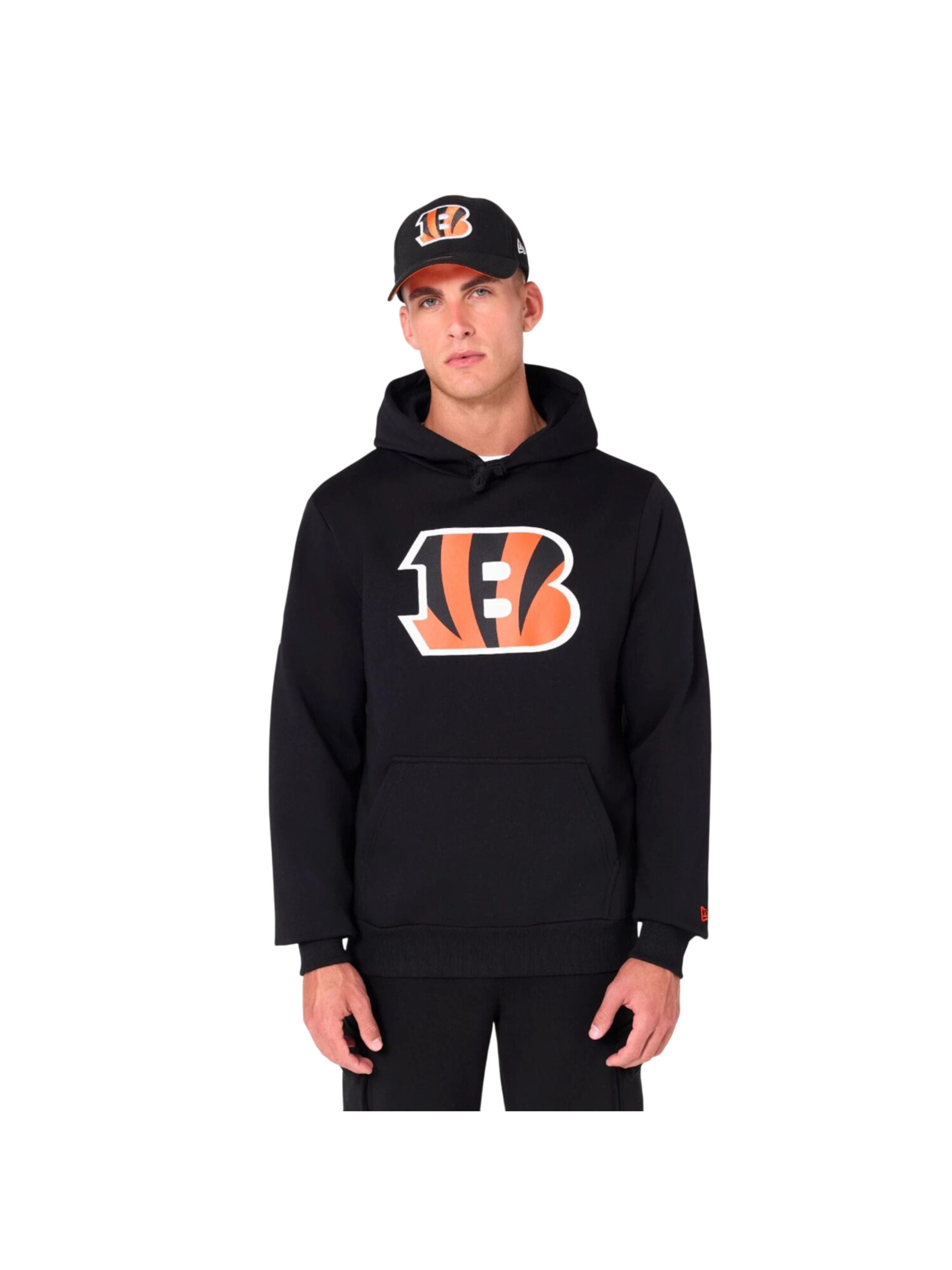 NEW ERA Sweatshirt 'NFL Cincinnati Bengals Logo' in Black: front