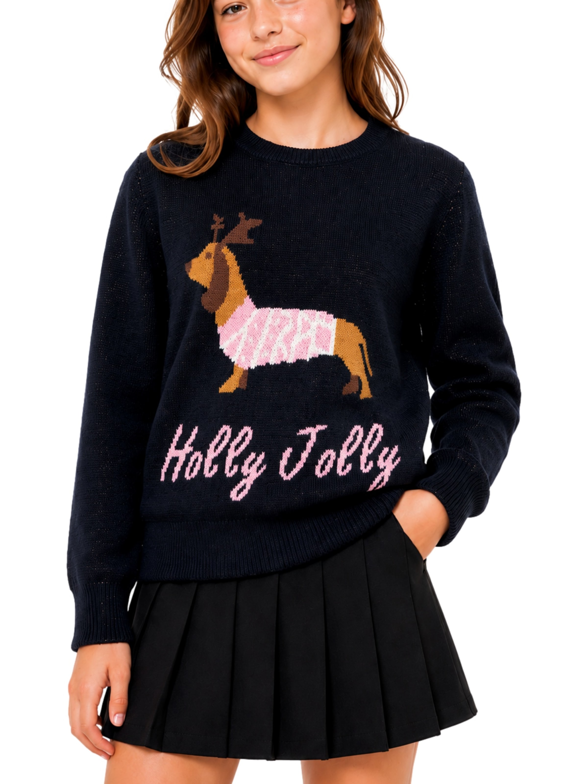 ONLY GIRLS Sweater 'KOGFala Xmas' in Blue