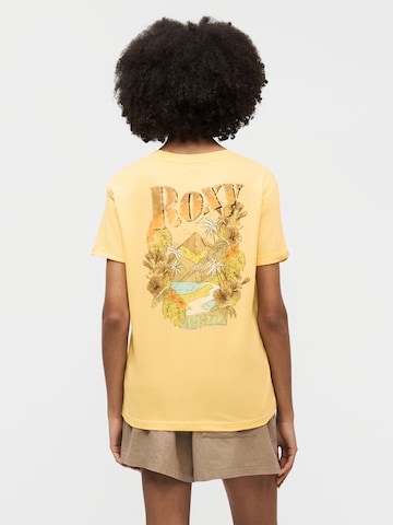 T-shirt 'Oceanregular Poster' ROXY en jaune : devant