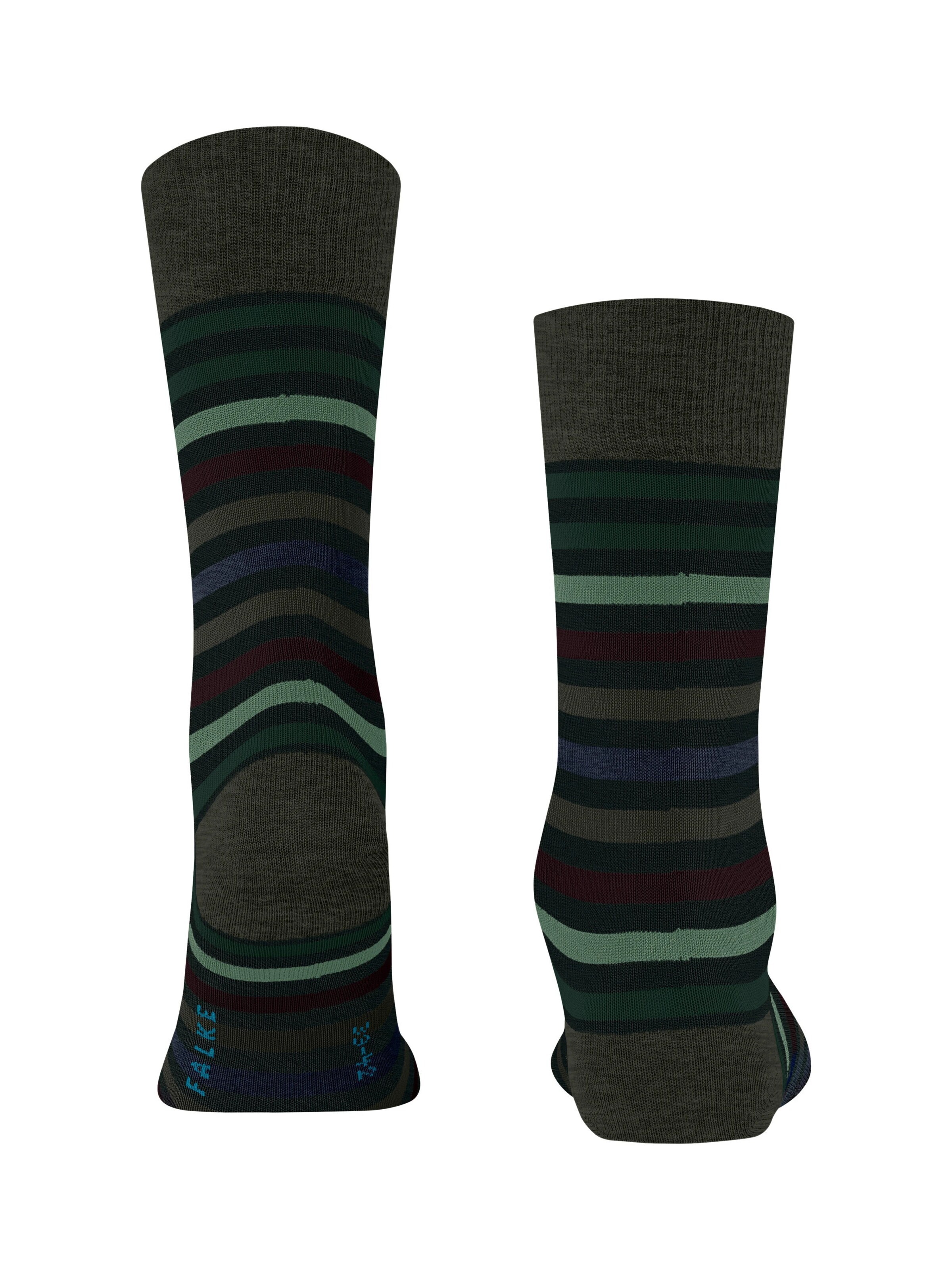 FALKE Socks 'Tinted Stripe' in Green