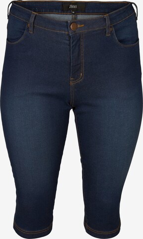 Zizzi Slimfit Jeans 'Amy' in Blauw: voorkant