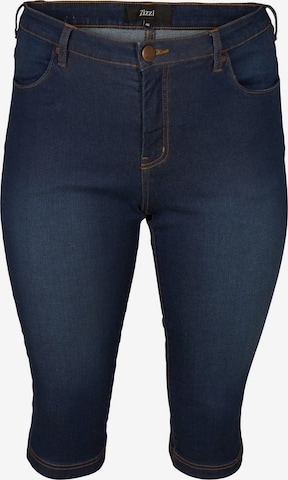 Zizzi Slimfit Jeans 'Amy' in Blauw: voorkant