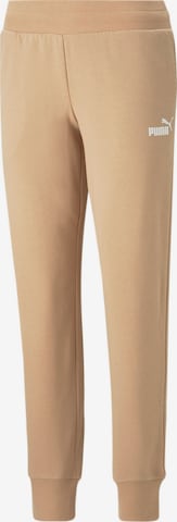 PUMA Workout Pants 'Essentials' in Beige: front