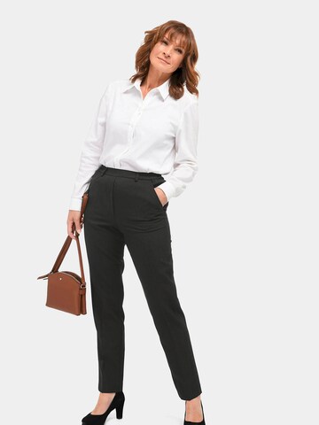 Regular Pantalon à plis Goldner en noir