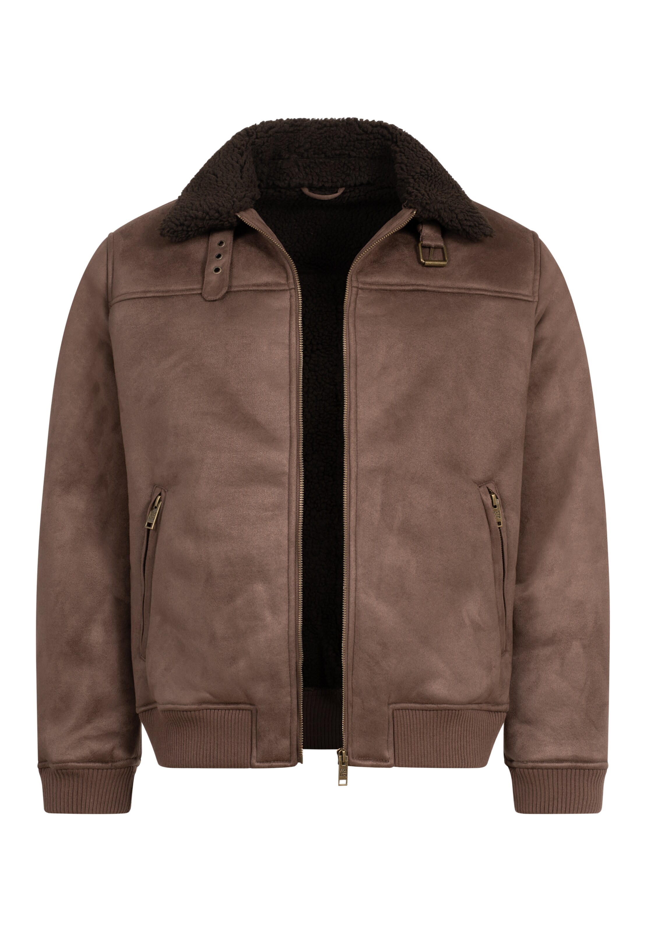 INDICODE JEANS Between-Season Jacket in Brown: front