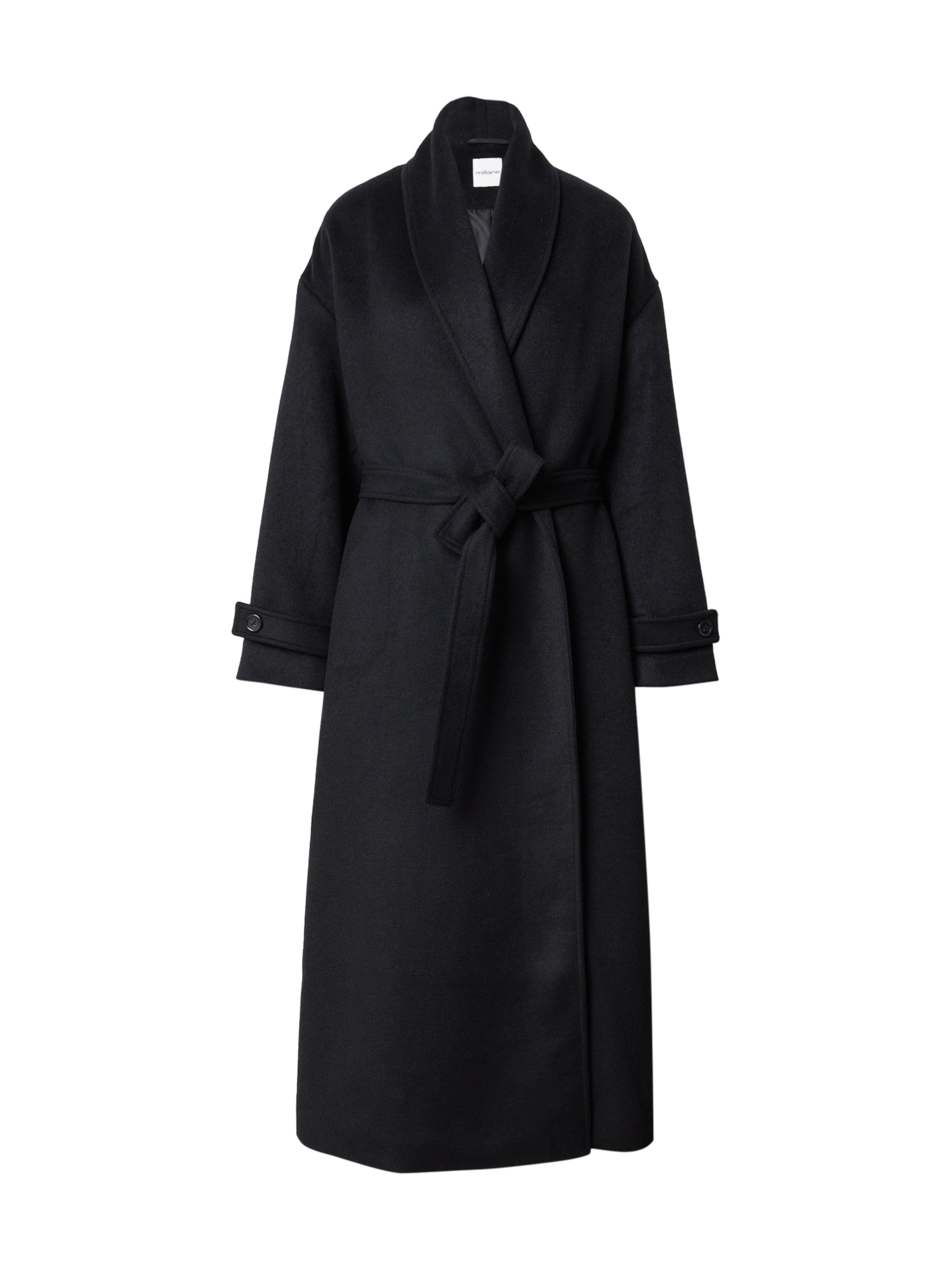 millane Ανοιξιάτικο και φθινοπωρινό παλτό σε μαύρο: μπροστά