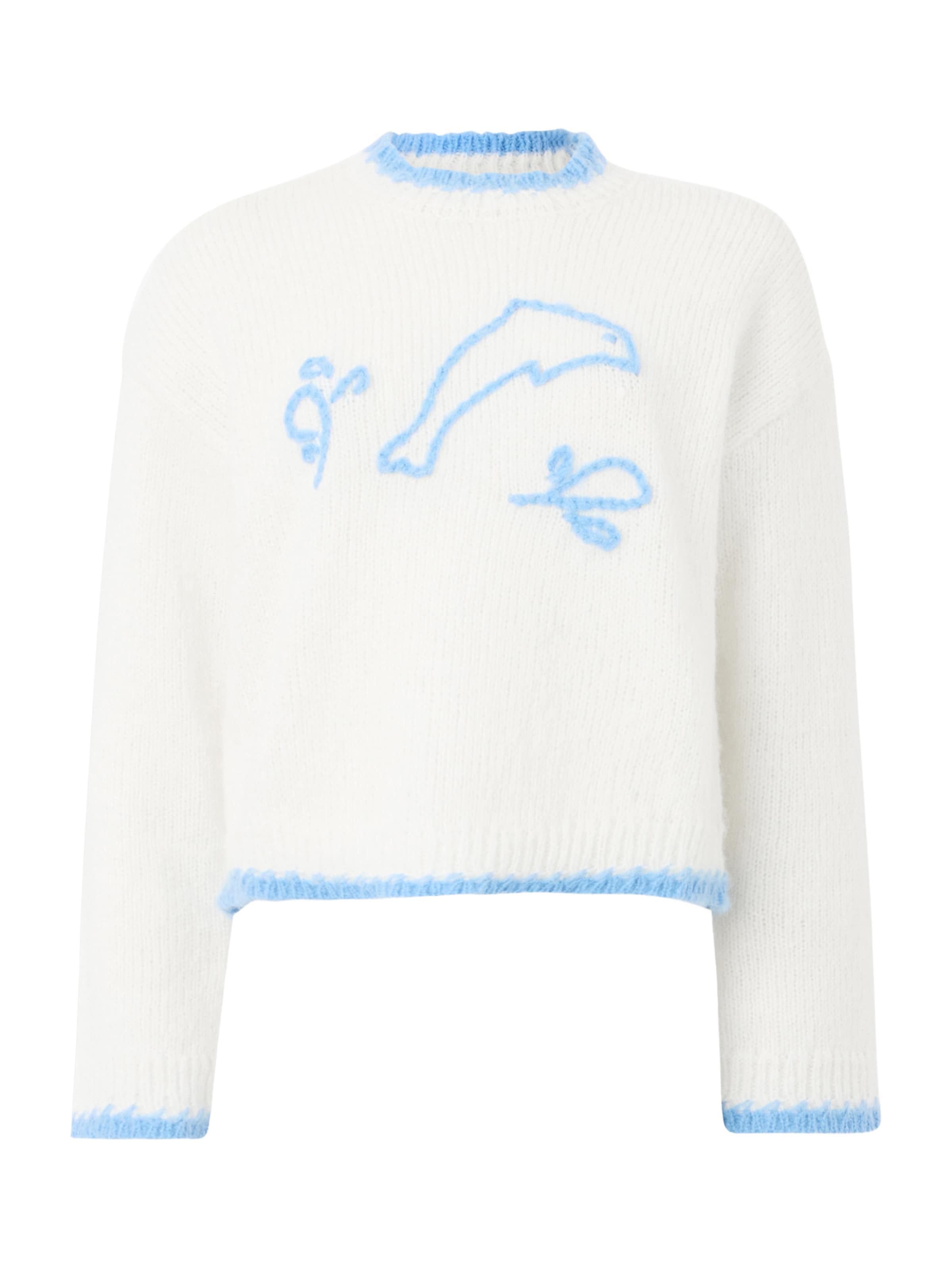 PIECES Pulóver 'PCJERA' - fehér: elől