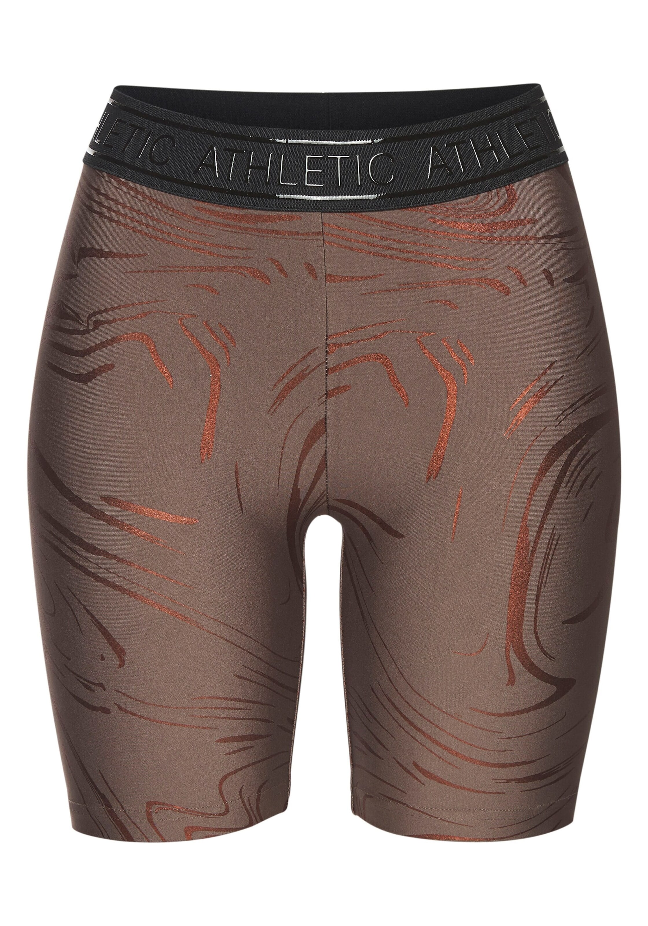 LASCANA ACTIVE - Skinny Calças de desporto em castanho: frente
