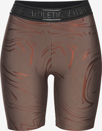 Pantalon de sport LASCANA ACTIVE en marron : devant