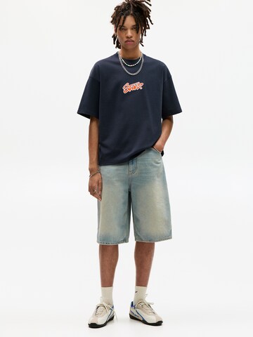 Pull&Bear Koszulka 'STWD' w kolorze niebieski