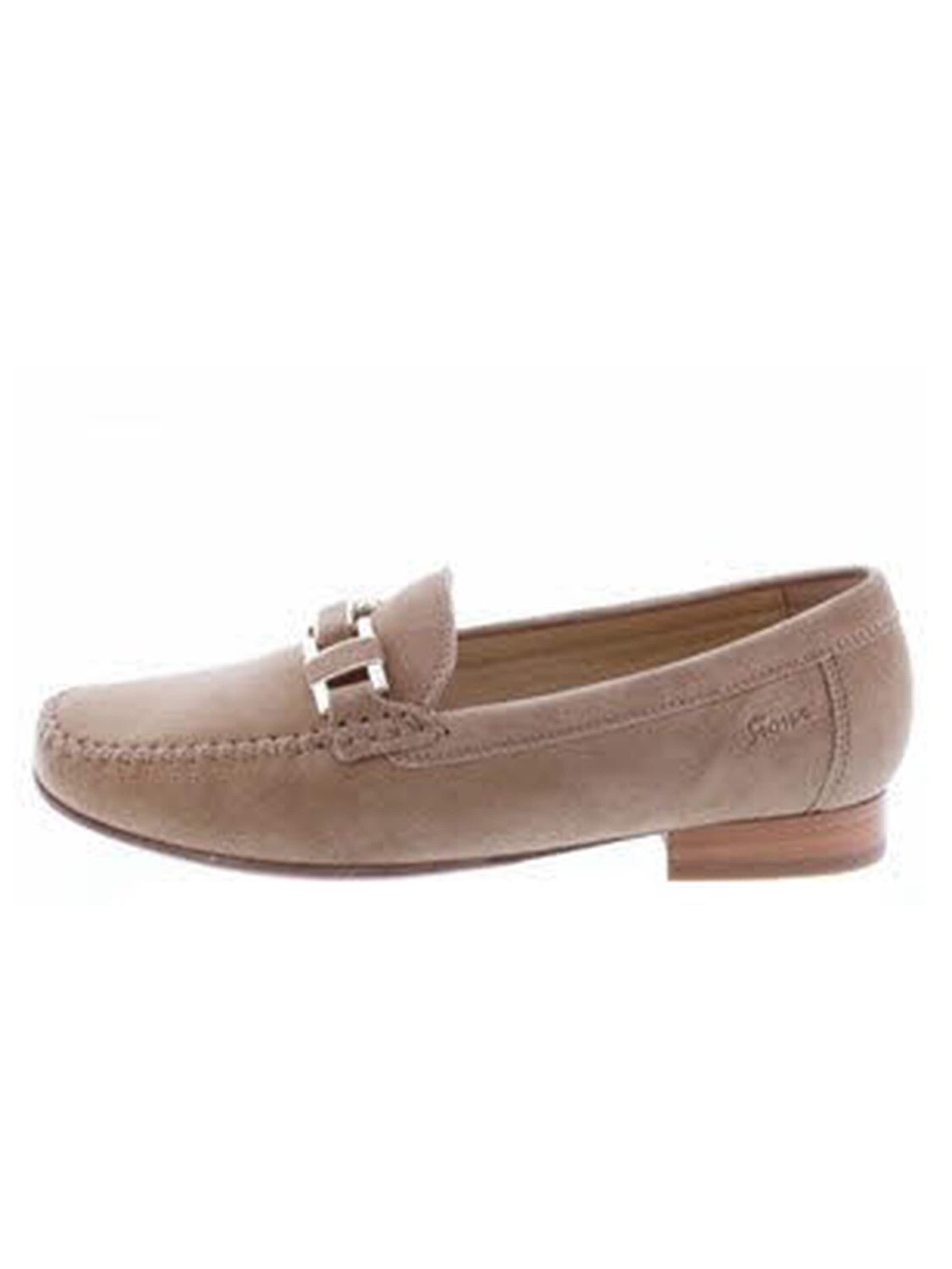 SIOUX - Mocasines 'Slipper Damen 66086 Velourleder in beige' en beige: frente