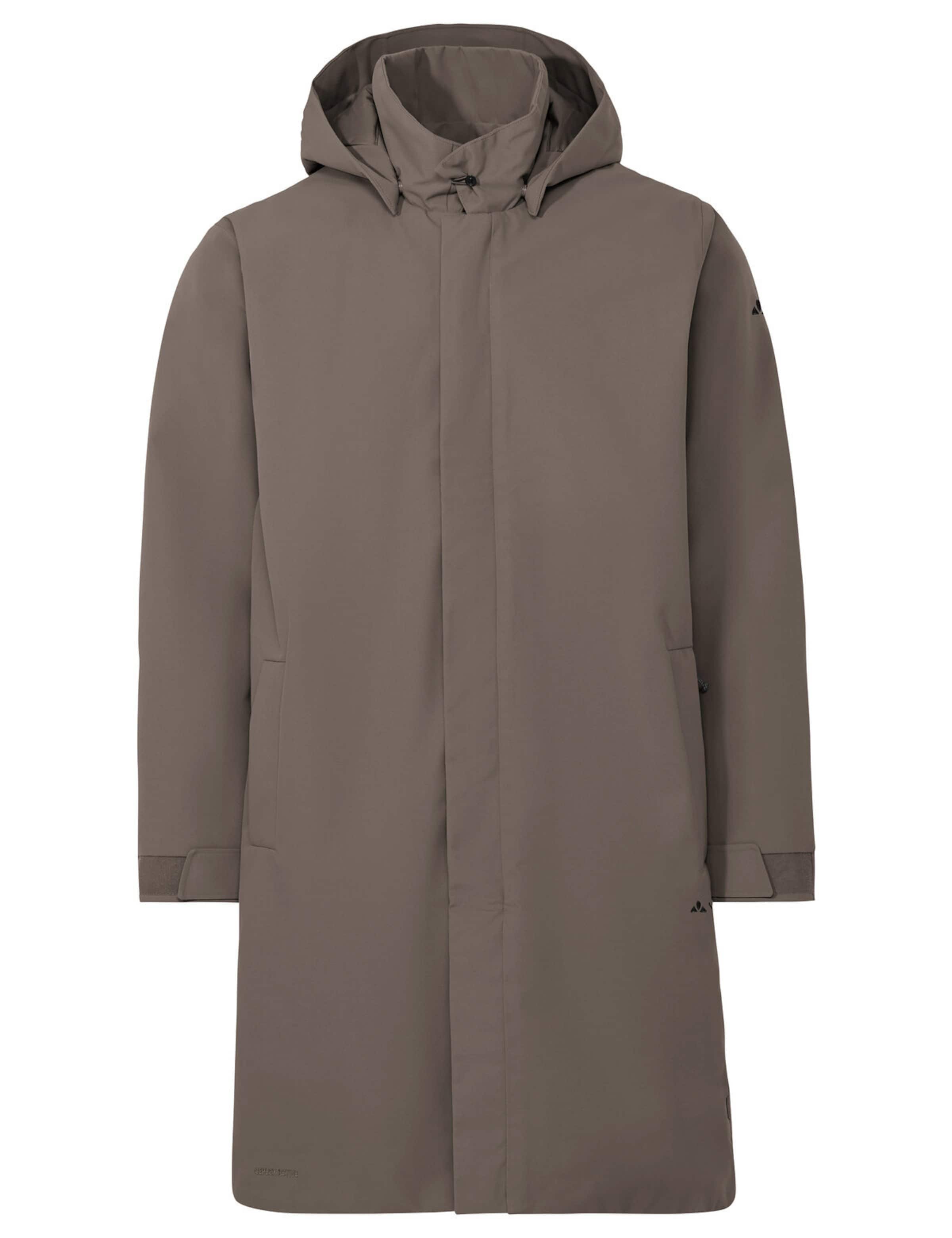 VAUDE Outdoormantel 'Coreway' in Bruin: voorkant