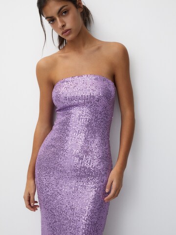 Pull&Bear Suknia wieczorowa w kolorze fioletowy