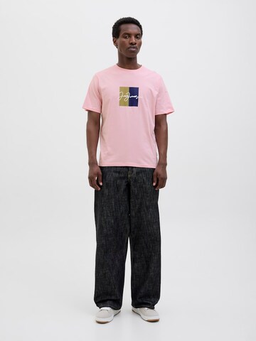 JACK & JONES Тениска 'JORFrederiksberg' в розово