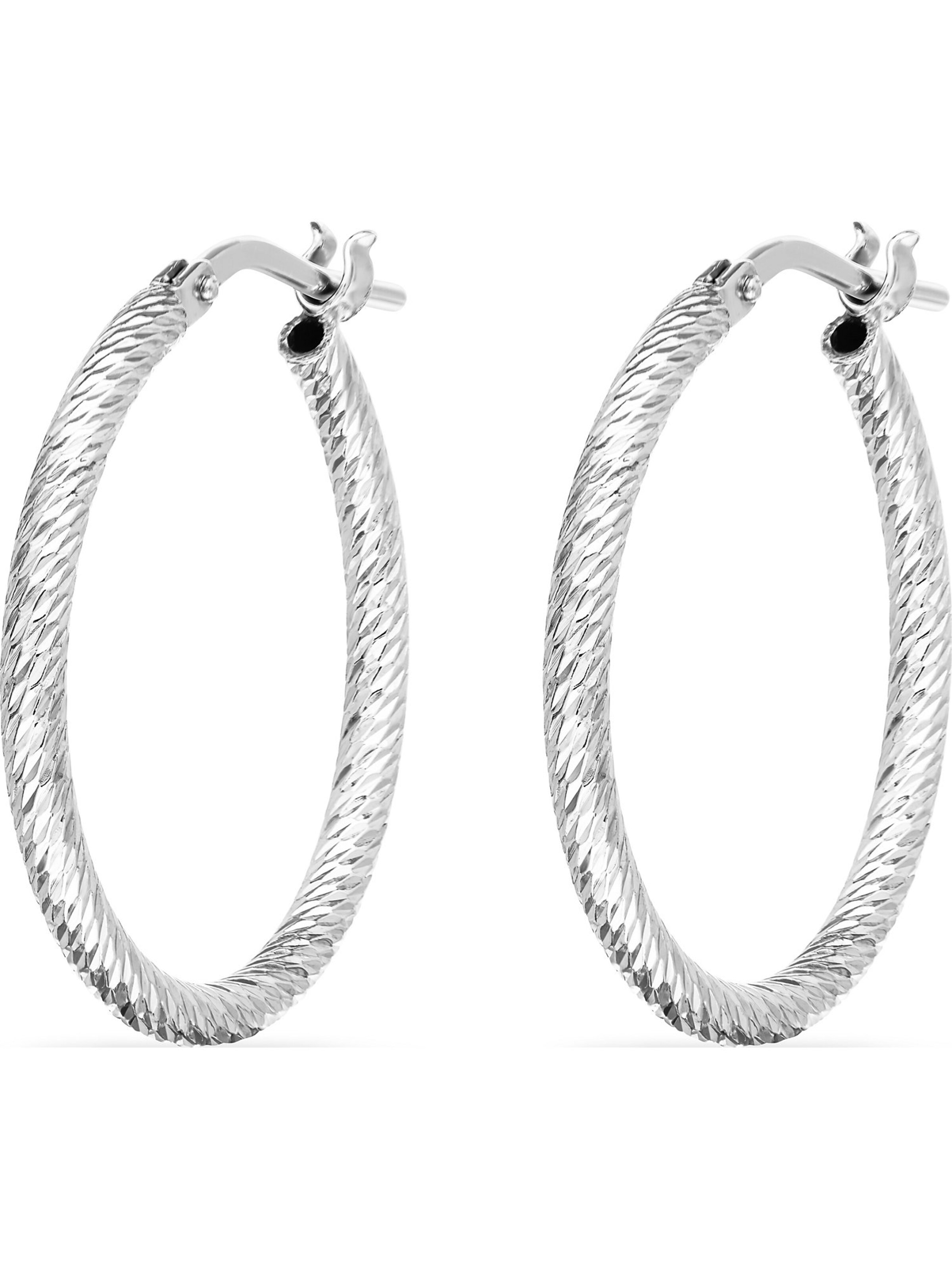 FAVS Creolen in Silber: Vorderseite