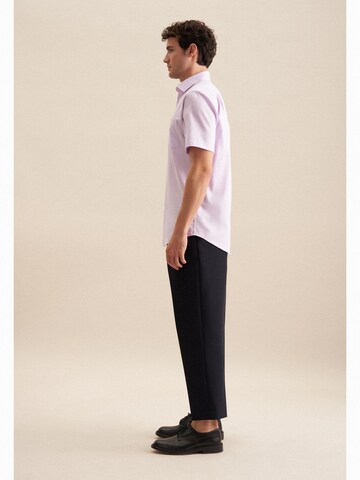 SEIDENSTICKER Regular fit Button Up Shirt 'Smart Essentials' in Purple