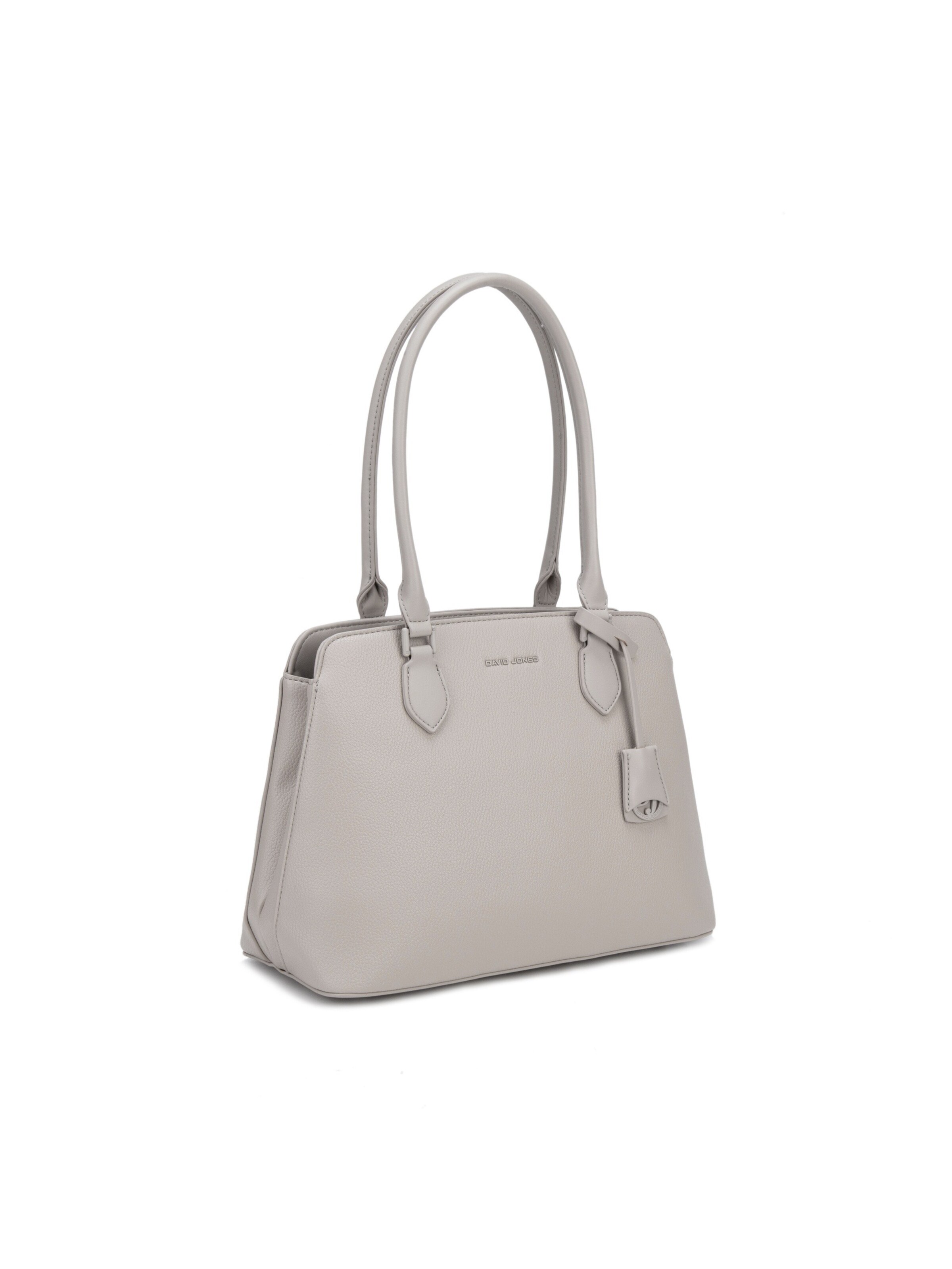 Borsa a spalla 'Borsa a spalla David Jones ecopelle martellata trapezio' di David Jones in grigio: frontale