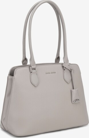 Borsa a spalla 'Borsa a spalla David Jones ecopelle martellata trapezio' di David Jones in grigio: frontale